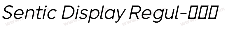 Sentic Display Regul字体转换 Sentic Display Regul字体转换